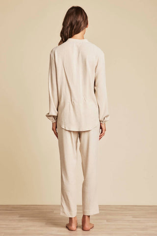 Barefoot Dreams - Linen Blend Long Sleeve Blouse