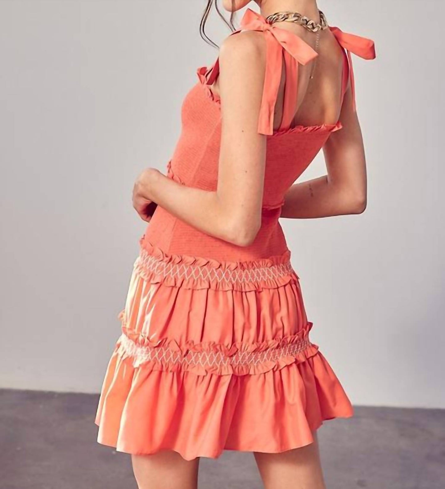 Do+Be - Smocked Tiered Dress