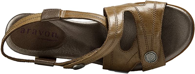 Aravon Women's Sonia Sandal Tan/Multi Size 8 D(W) US