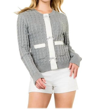 Thml - Bow Cable Knit Cardigan