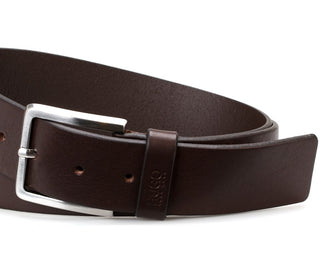 Hugo Boss Men's Gionios Casual Leather Belt Brown Size 32
