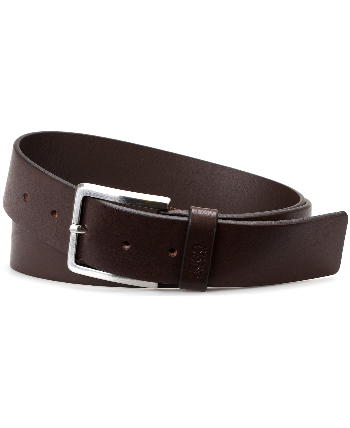 Hugo Boss Men's Gionios Casual Leather Belt Brown Size 32