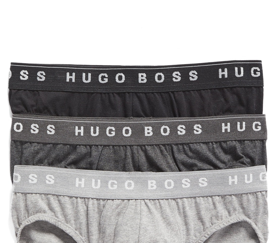 Hugo Boss Men's 3 Pack Cotton Brief Gray Size Small