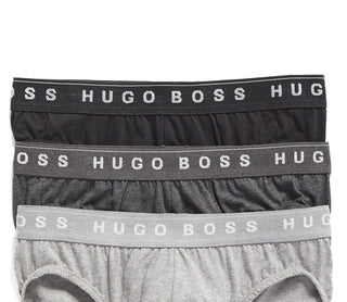 Hugo Boss Men's 3 Pack Cotton Brief Gray Size Small