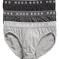 Hugo Boss Men's 3 Pack Cotton Brief Gray Size Small