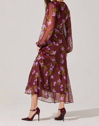 Astr - Calantha V-neck Floral Maxi Dress