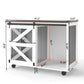 Mobile Dog Crate with Flip Top Feeding Door, Dual Access & 5 Caster System
