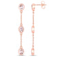 1.62 Carat Genuine Morganite .925 Sterling Silver Earrings