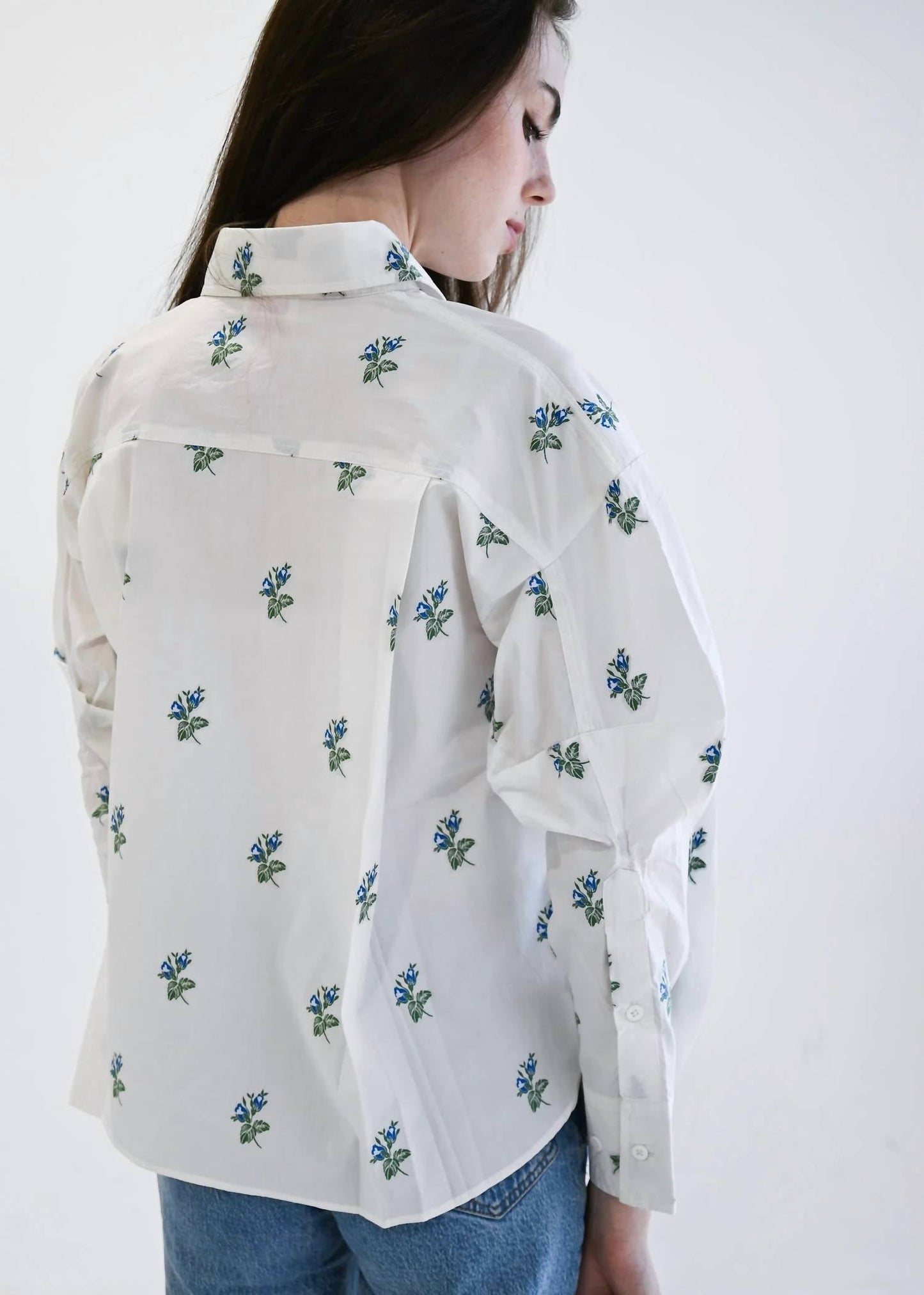 Never A Wallflower - Oversized Button Up Top
