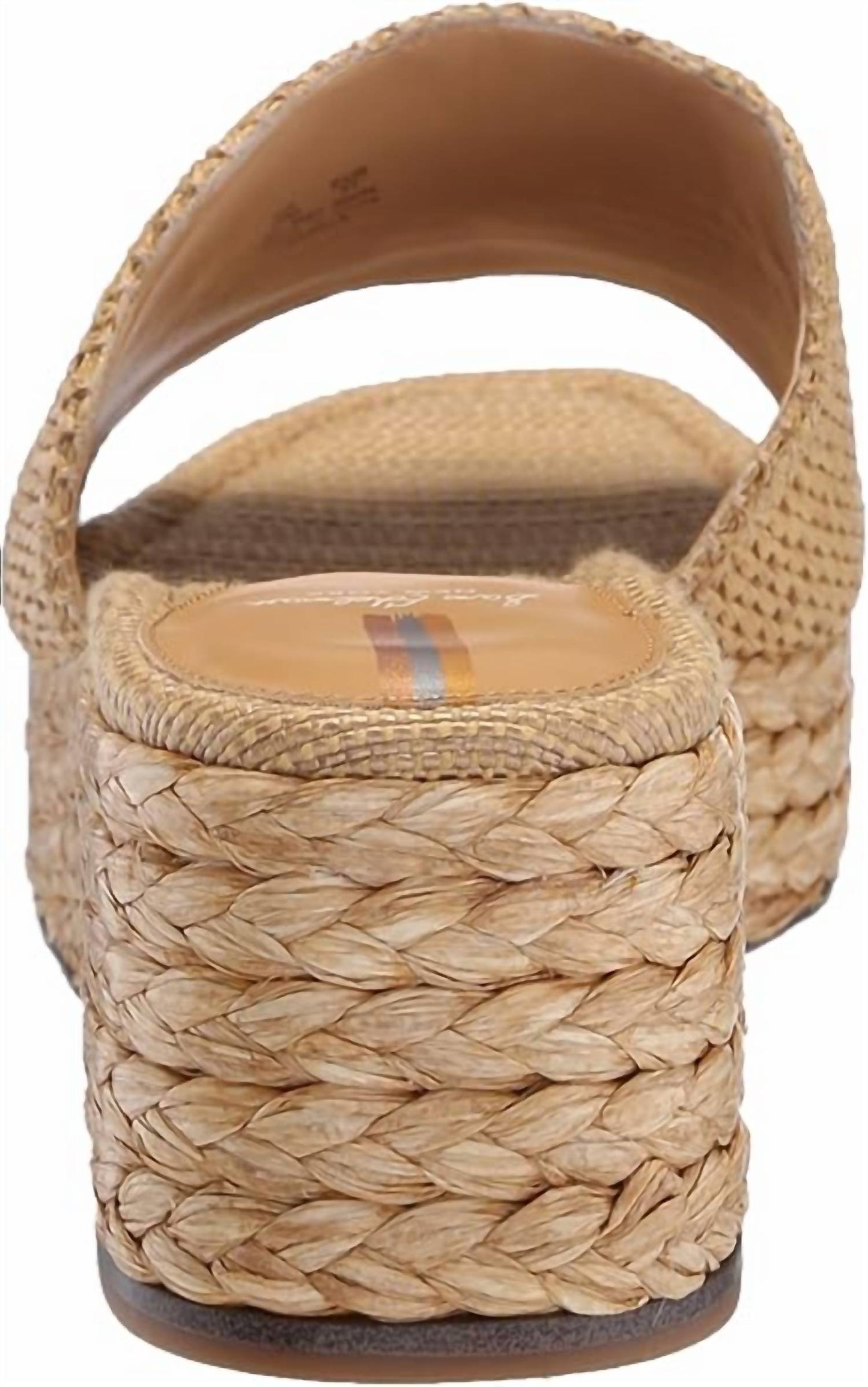 Sam Edelman - Women's Camila Raffia Squared Open Toe Slip On Wedge Heeled Sandals