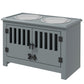 PawHut Large Elevated Dog Bowls with Storage Cabinet