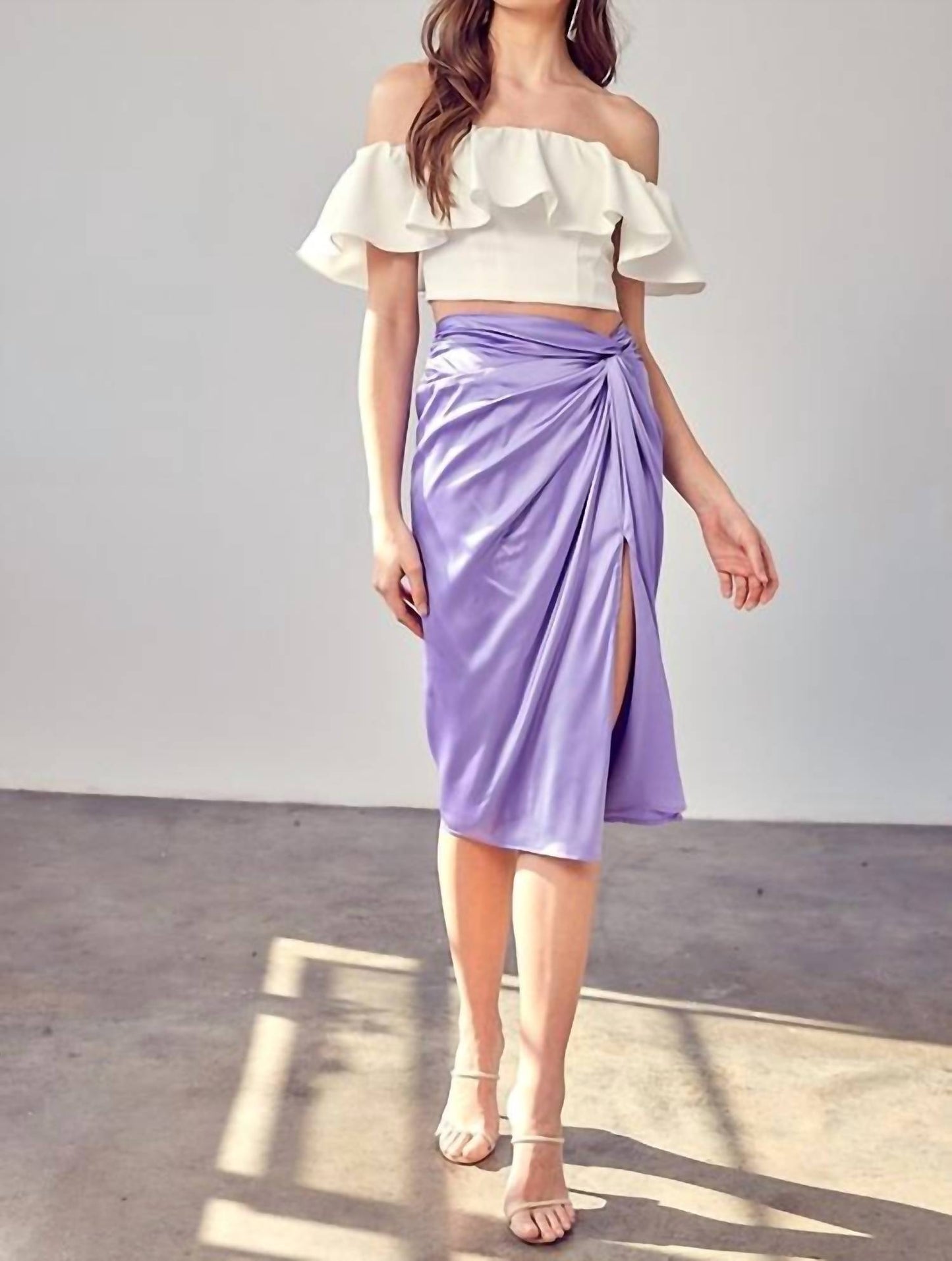 Do+Be - Side Gathered Slit Skirt