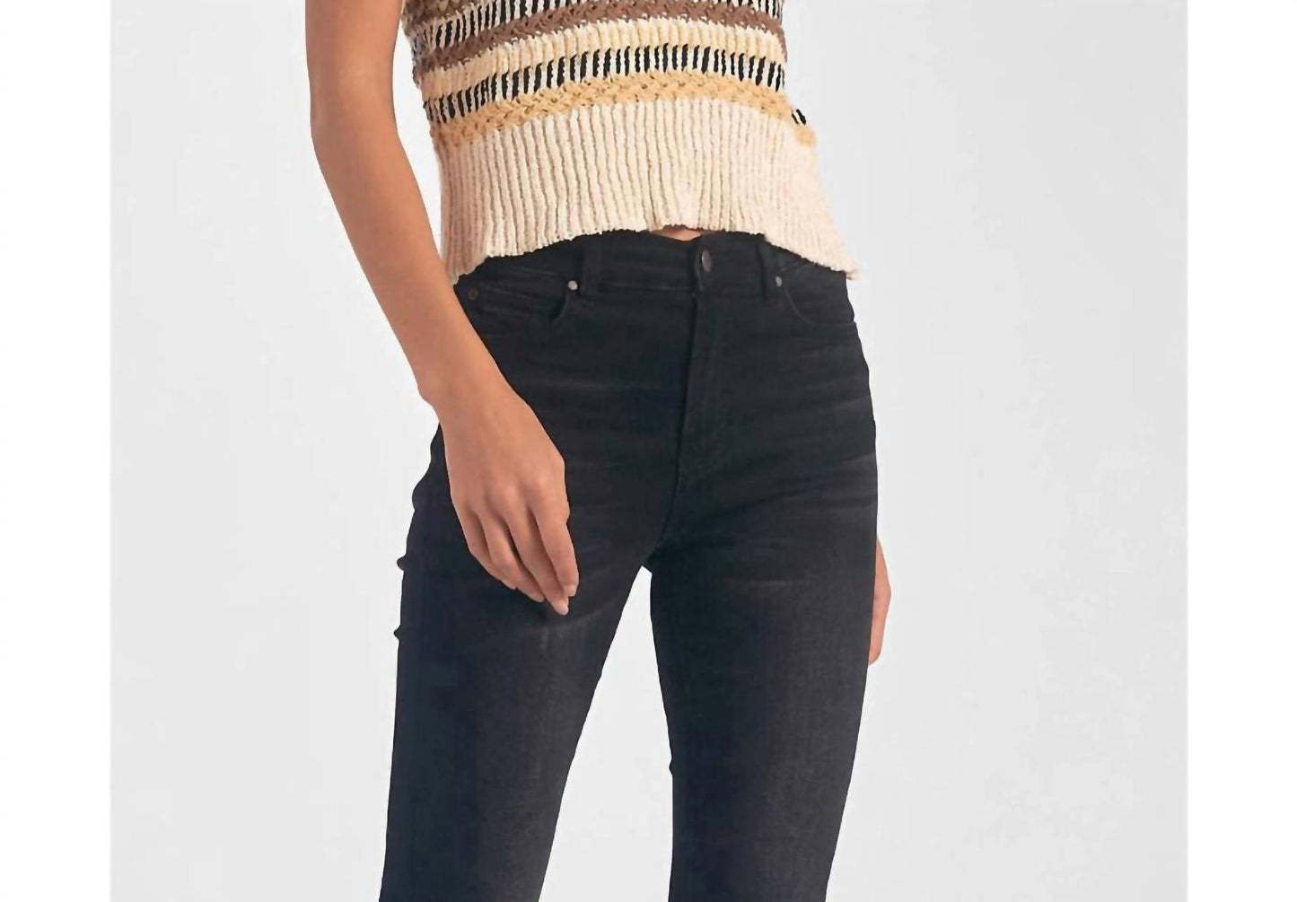 Elan - Crewneck Cap Sleeve Sweater