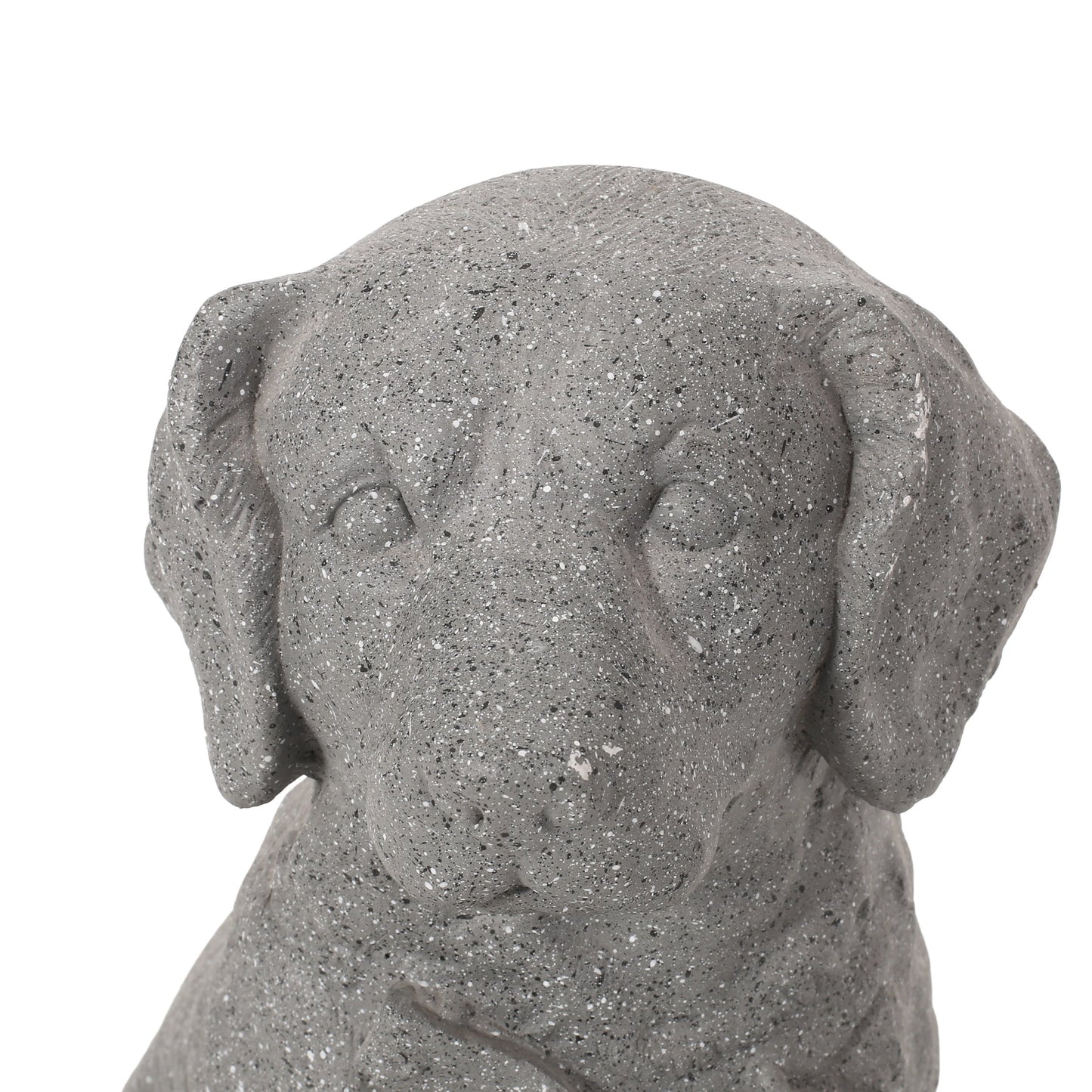 MGO Dog Statue, Outdoor Stone Gray, No Assembly Required