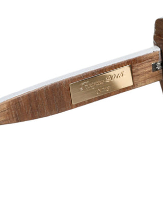 Dolce & Gabbana - Women's Wood Crystal Brass Frame Floral Hand Paint Sunglasses