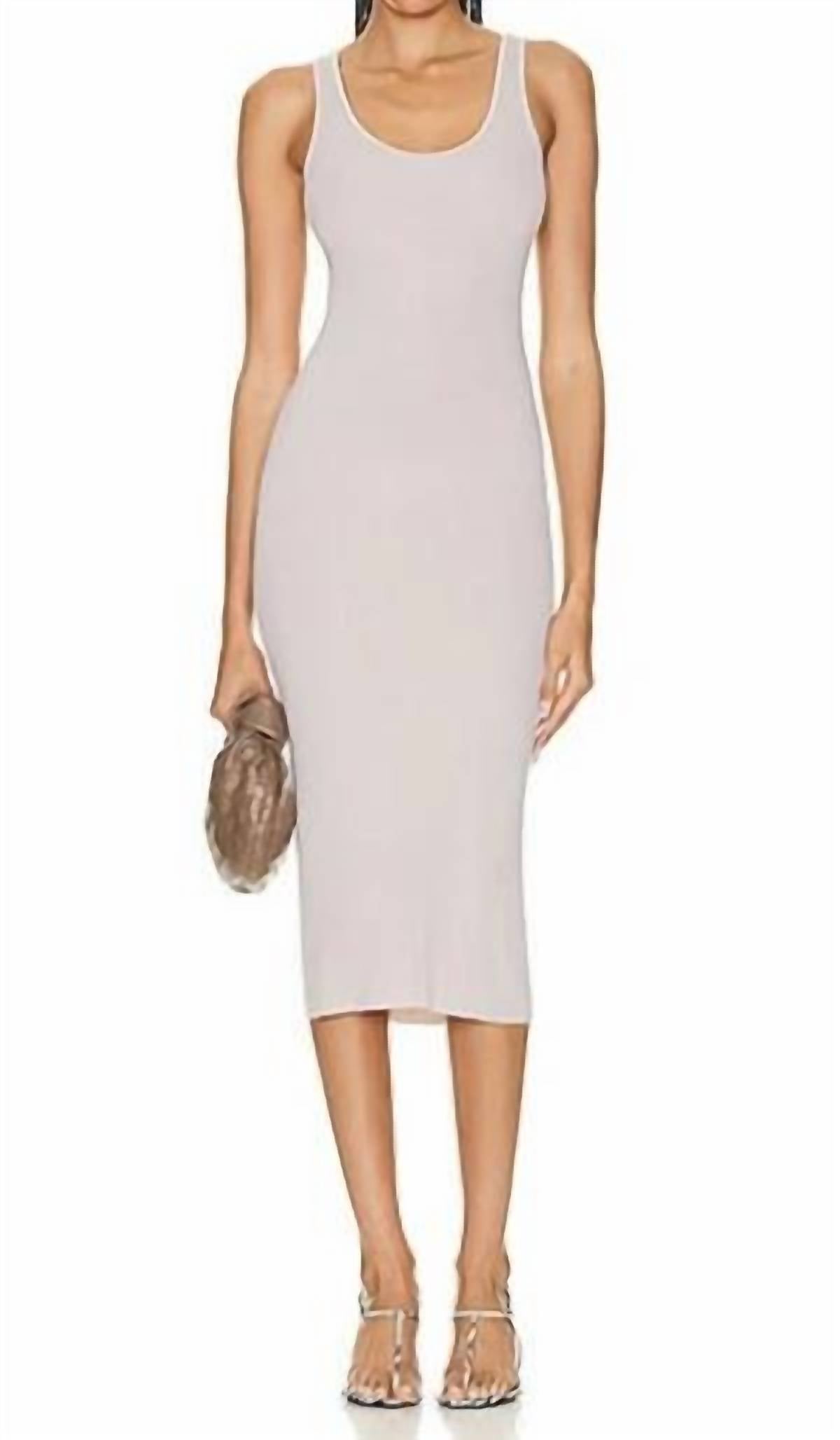 Enza Costa - SILK RIB TANK MIDI DRESS