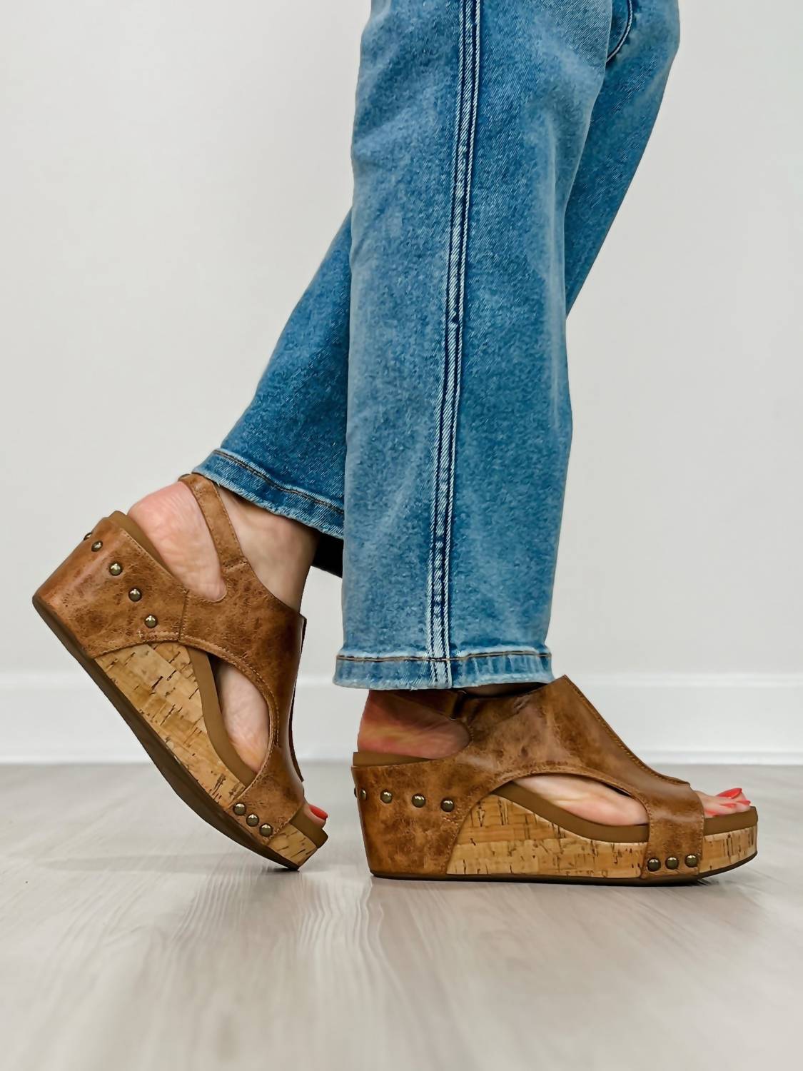 Corkys Footwear - Women's Carley Distressed Wedges