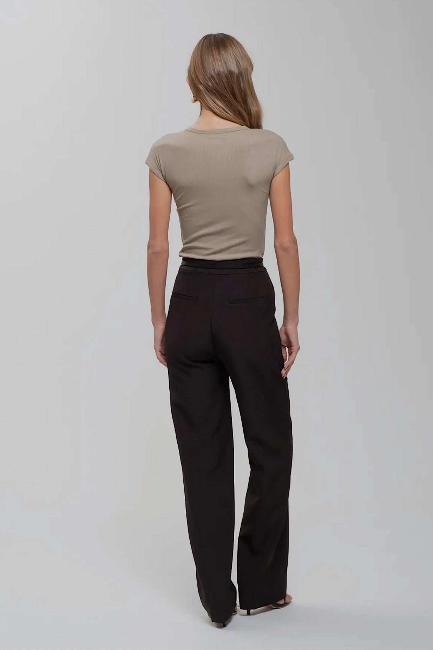 Blu Pepper - High Waist Straight Leg Dress Pants