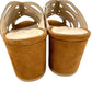 Schutz - Women's Suede Leather Open Toe Mules Laser Cut Sandals