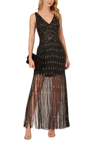 Adrianna Papell - Beaded Sleeveless Dress