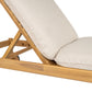 Riviera Outdoor Chaise Lounge with Wheels, Acacia Wood Frame (Set of 2)