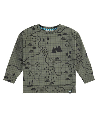 Babyface - Boys' Camp Map Crewneck Sweatshirt