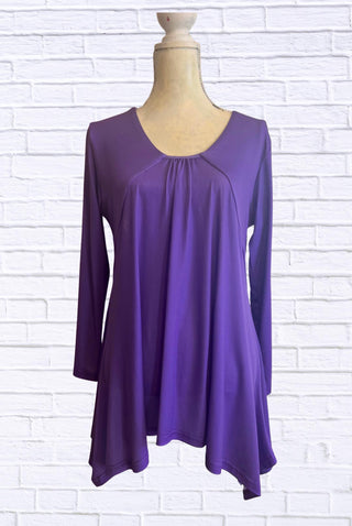 Diva Usa - Sibella Pleated Front Long Sleeve Blouse