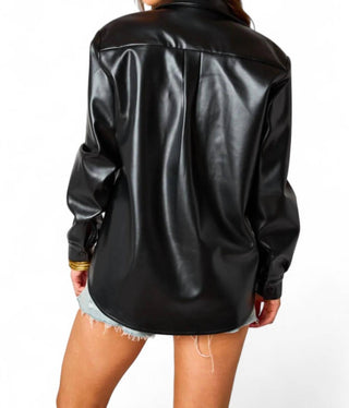 Buddylove - Brielle Vegan Leather Button Up Top
