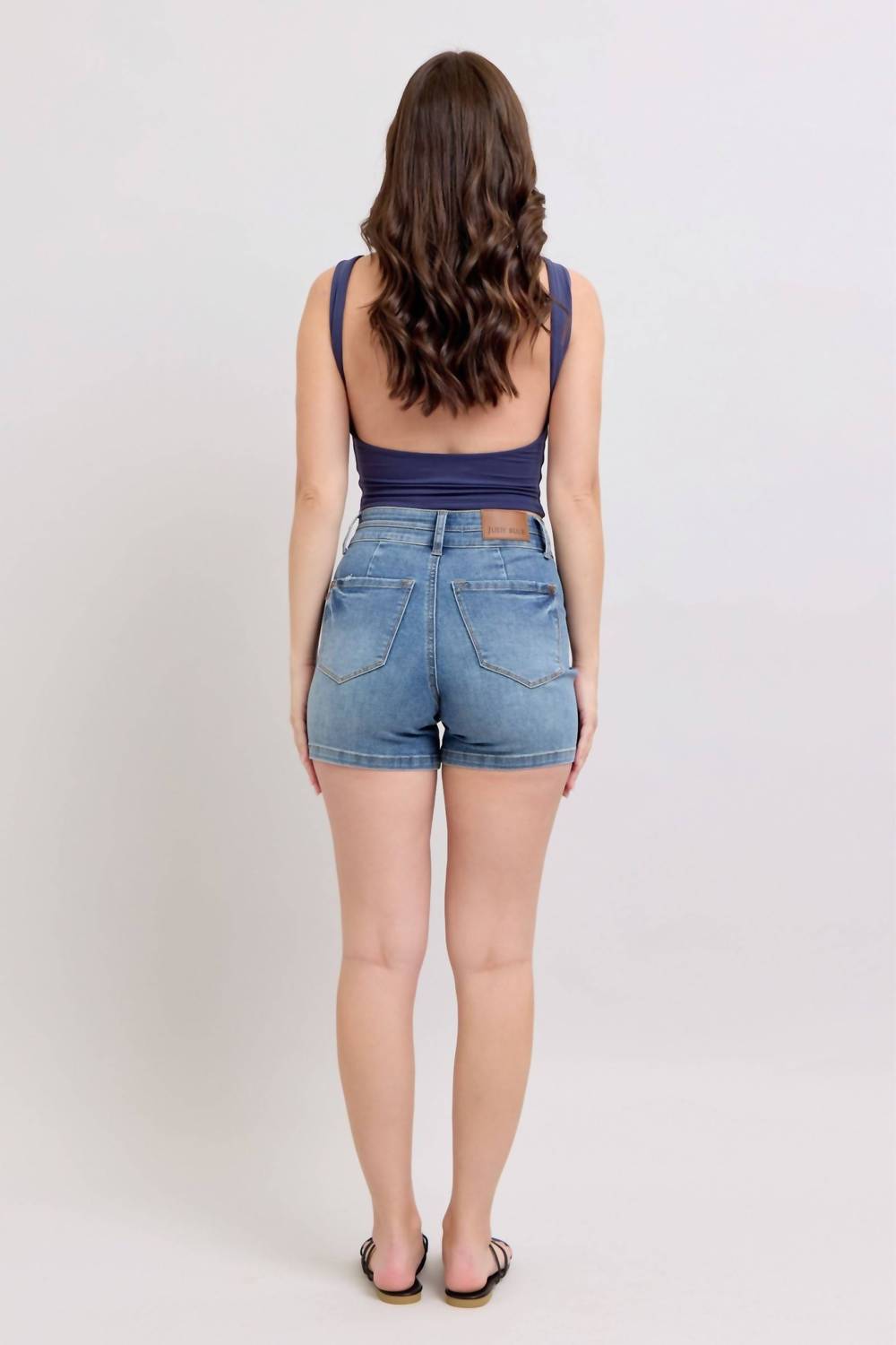 Judy Blue - High Waist Tummy Control Double Button Cool Denim Short