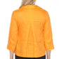 Joseph Ribkoff - Collared V-neck Quarter Sleeve Linen Top