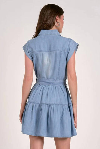 Elan - Denim Button Down Dress