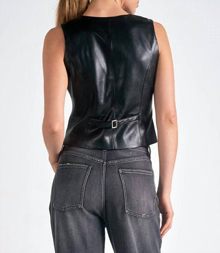 Elan - Lala Button Down V-Neck Vest