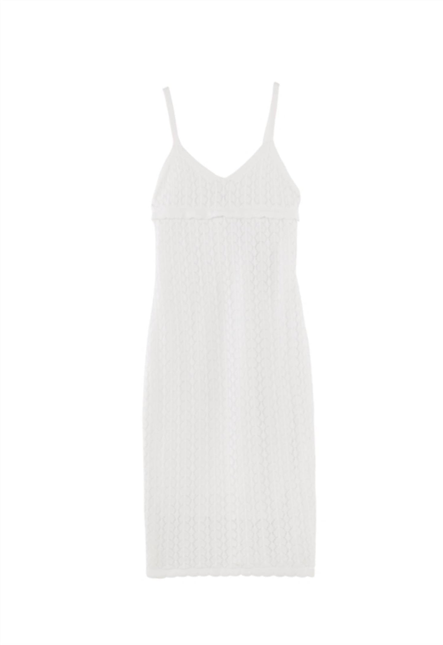 525 America - POINTELLE MIDI DRESS