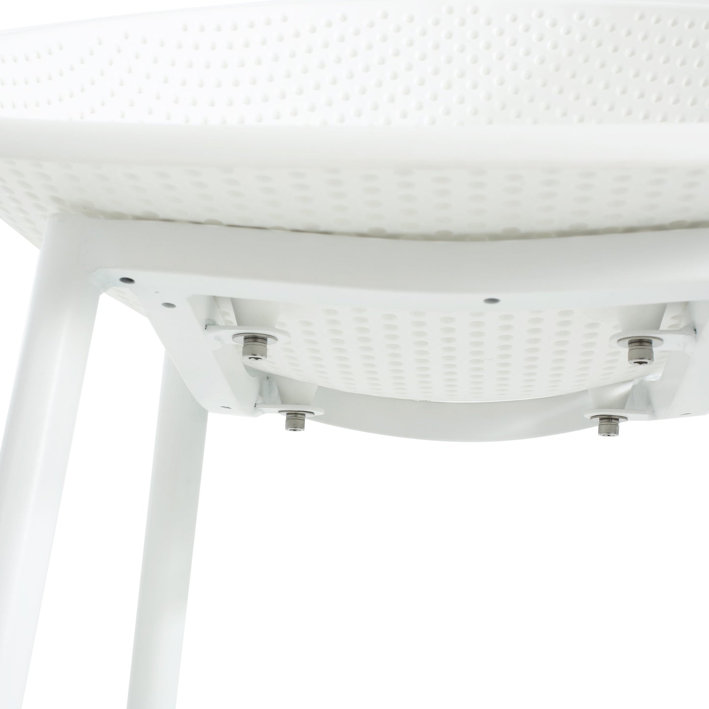 Modern Gable Outdoor Barstool Set of 2 in White