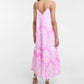 Juliet Dunn - Palladio Print Sash Bow Back Midi Dress