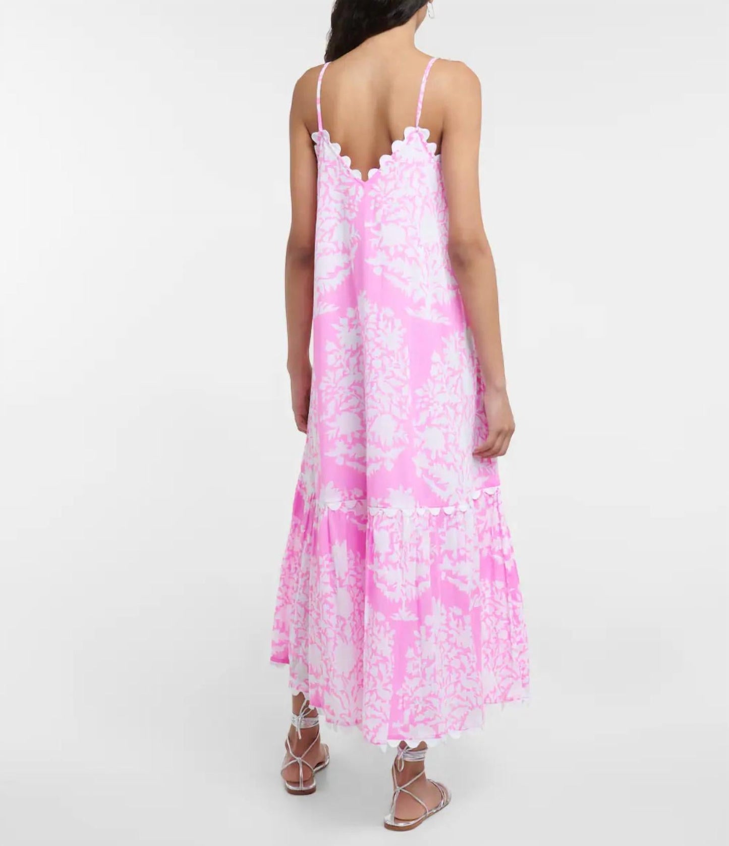 Juliet Dunn - Palladio Print Sash Bow Back Midi Dress