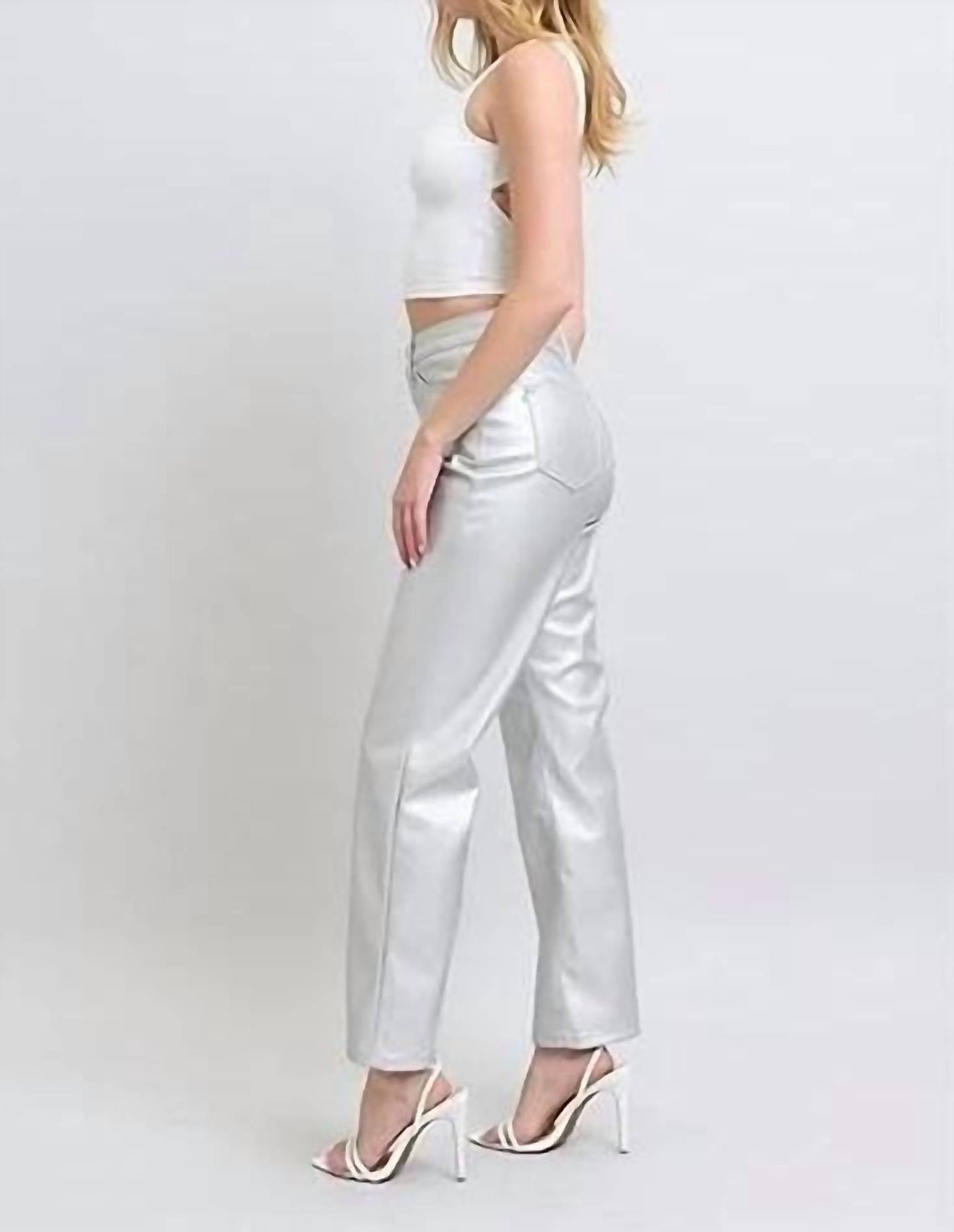 Judy Blue - Faux Leather Straight Pants