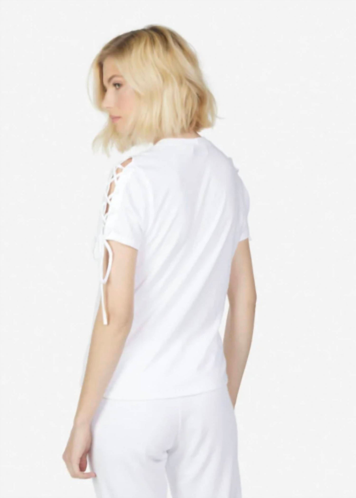 Michael Lauren - RYLAND S/S LACE UP TEE