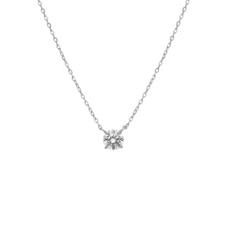 Allyanna Gifts - Women's Prong Round Moissanite Necklace