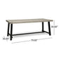 Equilibrium Outdoor Dining Table With Wooden Frame And Slat Top