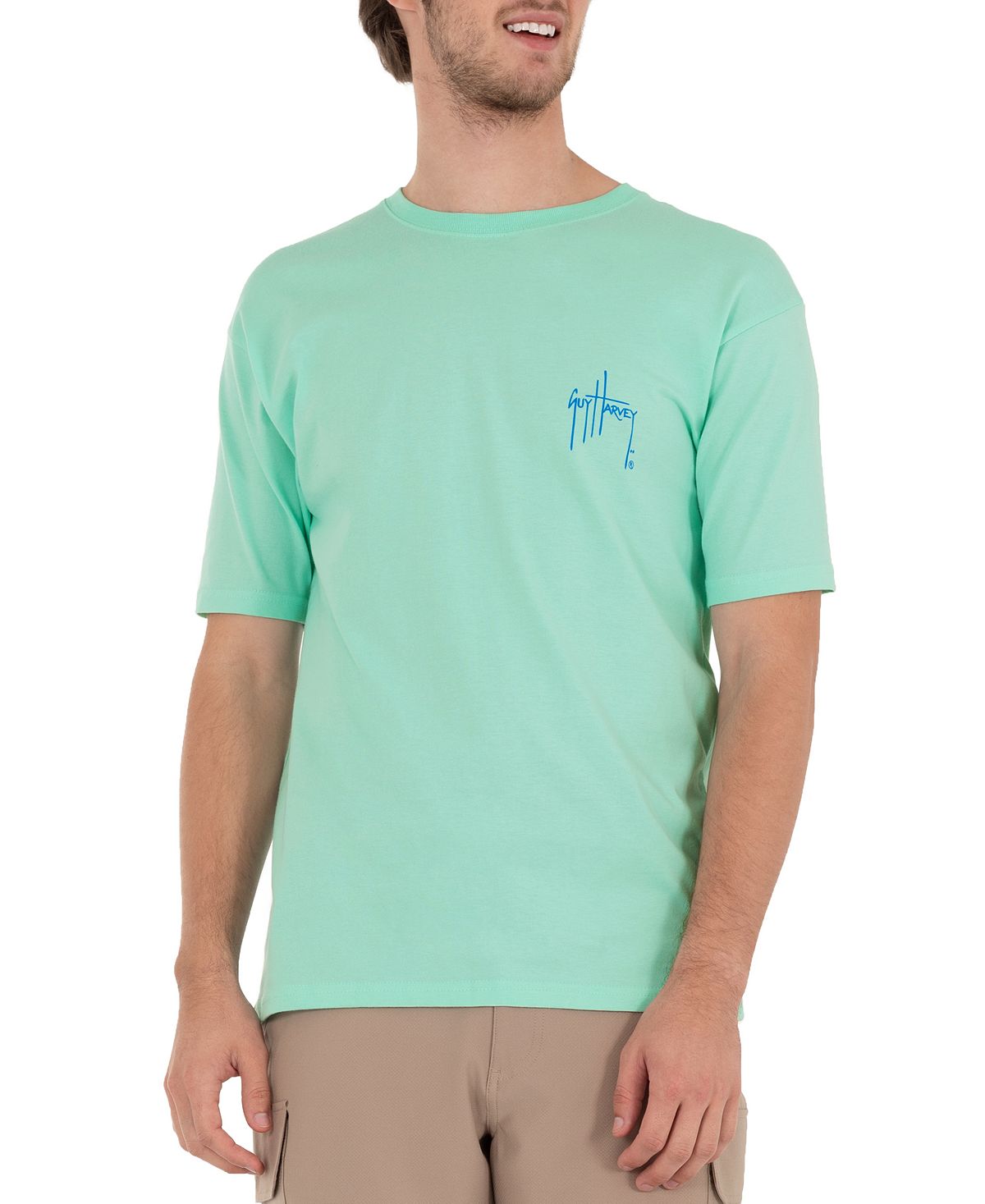 Guy Harvey Men's Marlin Sketch T-Shirt Green Size XL