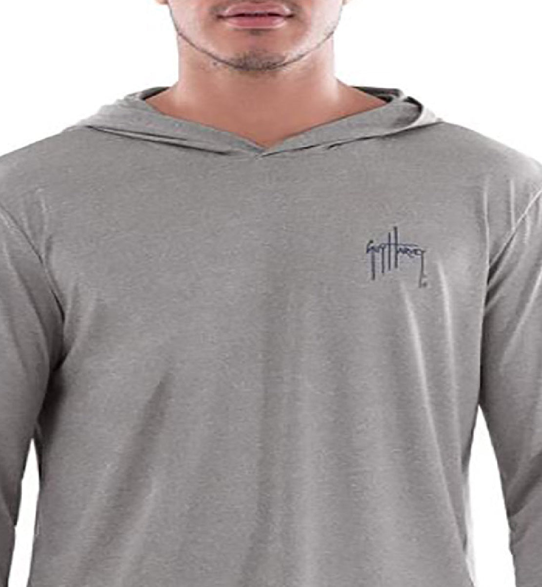 Guy Harvey Men's Core Performance Hoodie Gray Size Large