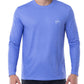 Guy Harvey Men's Moisture Wicking Upf 50 Logo Graphic Long Sleeve T-Shirt Blue Size Large