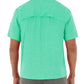 Guy Harvey Men's Heathered Textured Fishing Shirt Green Size XX-Large