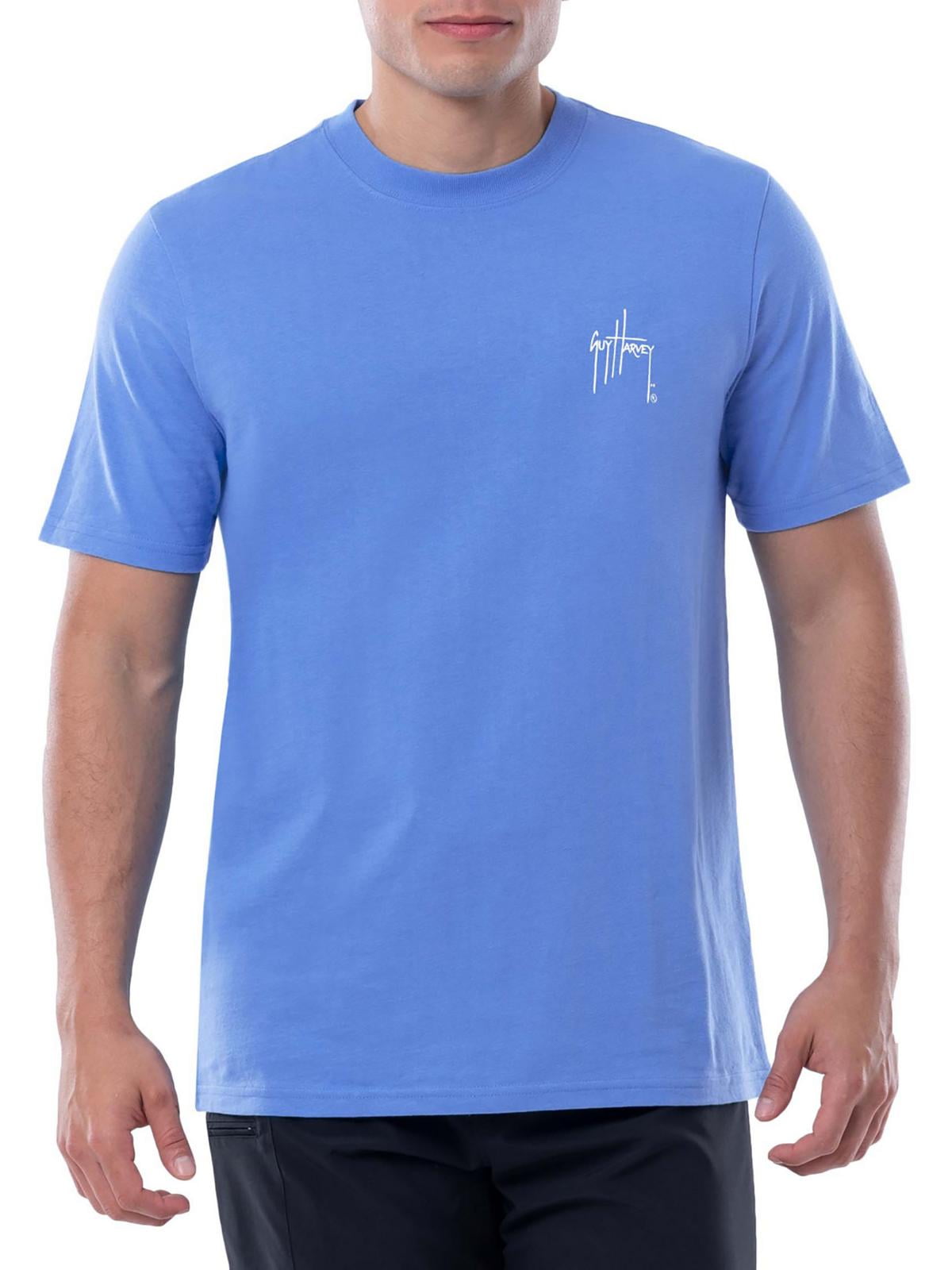 Guy Harvey Men's Short Sleeve Graphic T-Shirt Blue Size Large