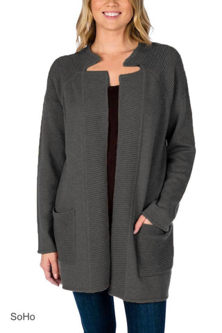 Alashan Cashmere - Ottoman Ribbed Cardigan