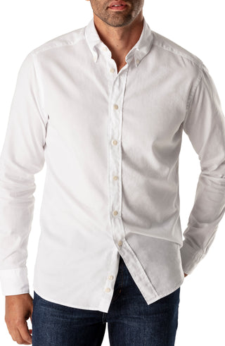 Eton Men's Soft Casual Line Slim Fit Oxford Shirt White Size 16.5