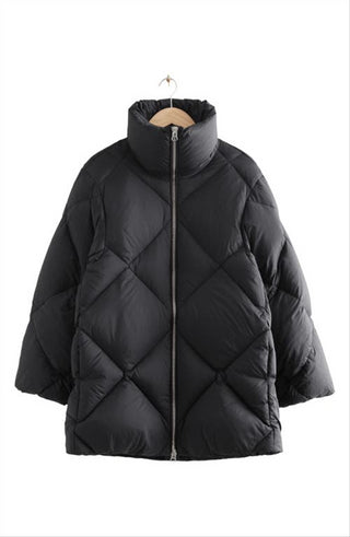 & Other Stories Down Puffer Jacket in Black , Size Medium