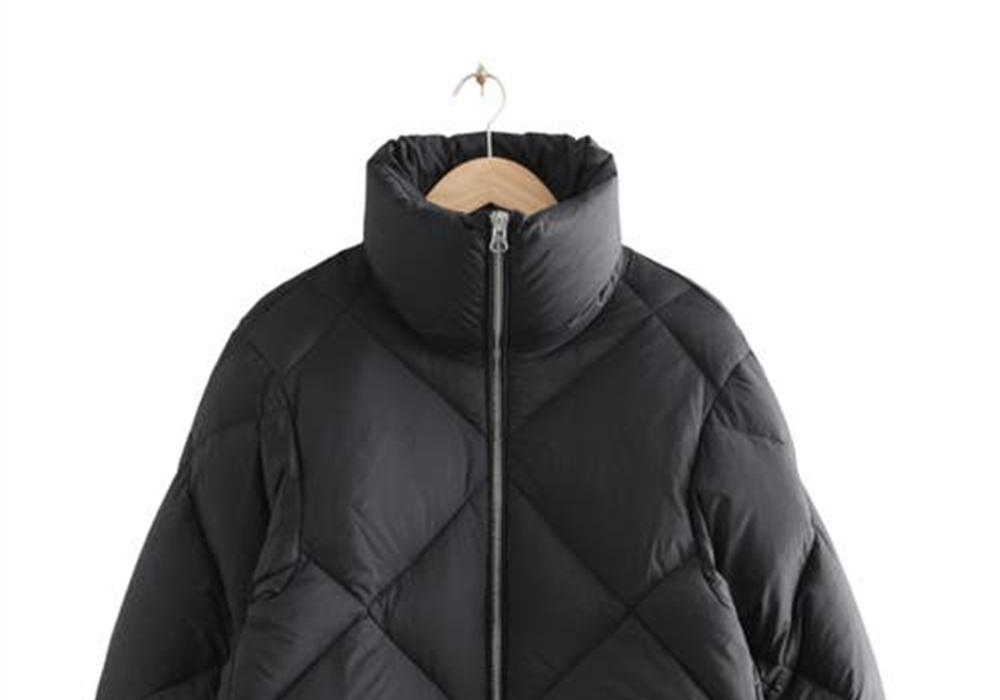 & Other Stories Down Puffer Jacket in Black , Size Medium
