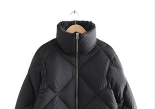 & Other Stories Down Puffer Jacket in Black , Size Medium